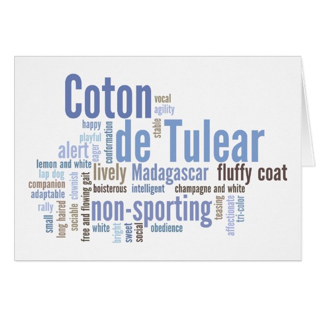 Cartão Algodão de Tulear (Frente Horizontal)