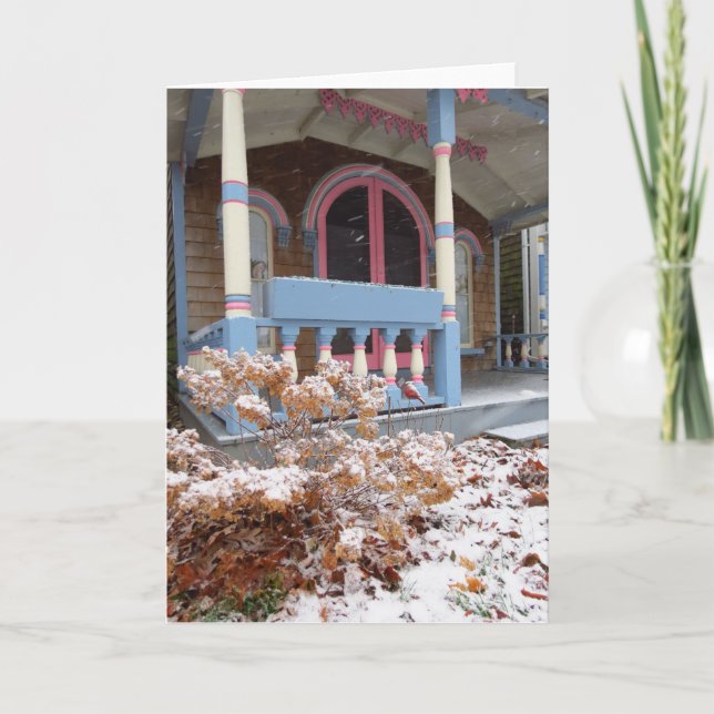 Cartão Algodão Vitoriano em Neve - Vinha de Martha (Frente)