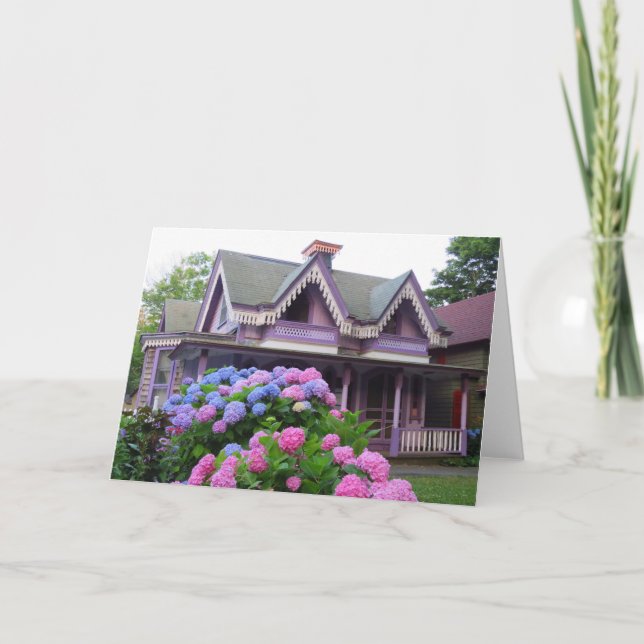 Cartão Algodão vitoriano roxo - Vineyard de Martha (Frente)