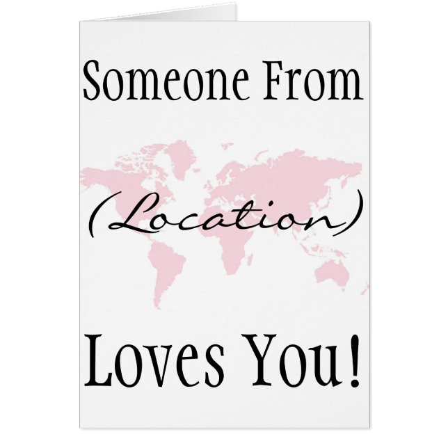 Cartão Alguém ama-o! (Frente)