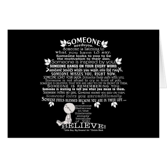 Cartão ALGUÉM árvore (Frente Horizontal)