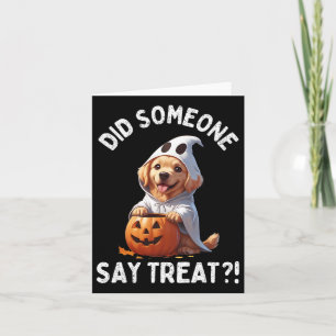 Cartão Alguém Disse Presente Cute Fantasma de Halloween D