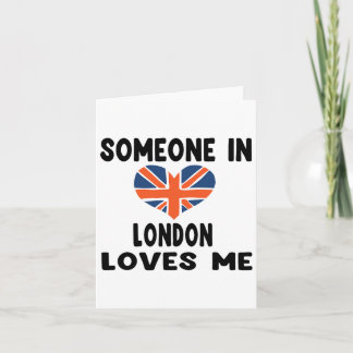 Cartão Alguém em Londres Me Ama Inglaterra Bandeira Britâ