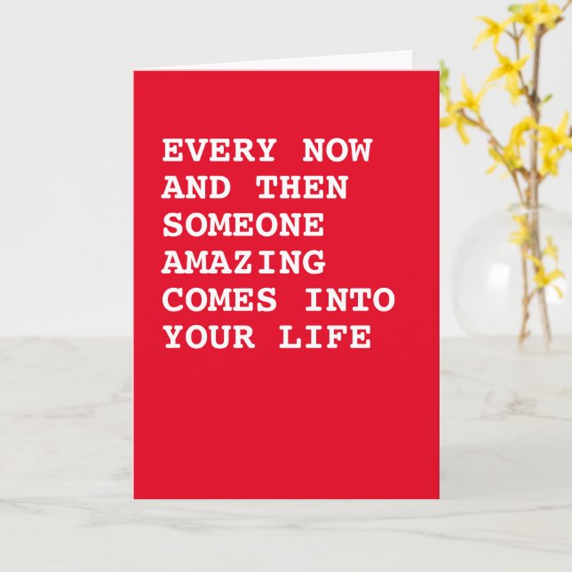 Cartão Alguém incrível entra em sua vida (Flor Amarela)