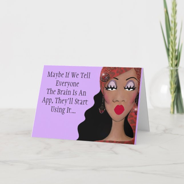 Cartão "Alguém Já Usa O Cérebro?" (Frente)