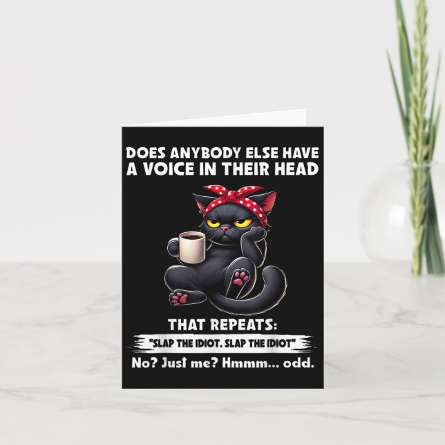 Cartão Alguém Mais Tem Voz Na Cabeça Que (Frente)