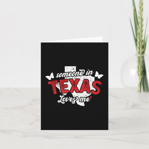 Cartão Alguém No Texas Me Ama Por Longa Distância Relati