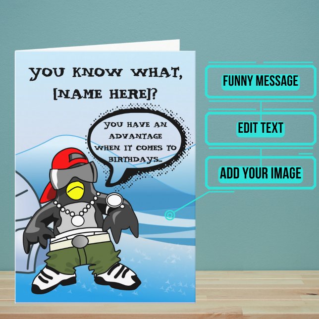 Cartão Alguém que você acha que é Legal Aniversário Engra (This funny card is specifically for that cool guy who you think is remarkable.)