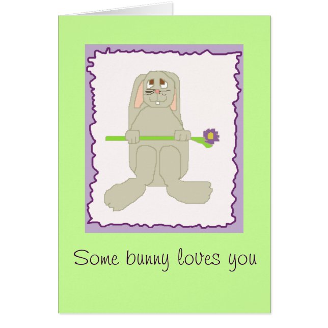 Cartão Algum coelho ama-o (Frente)