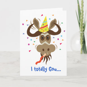 Cartão Algum Gnu Stuff_I é seu aniversário!