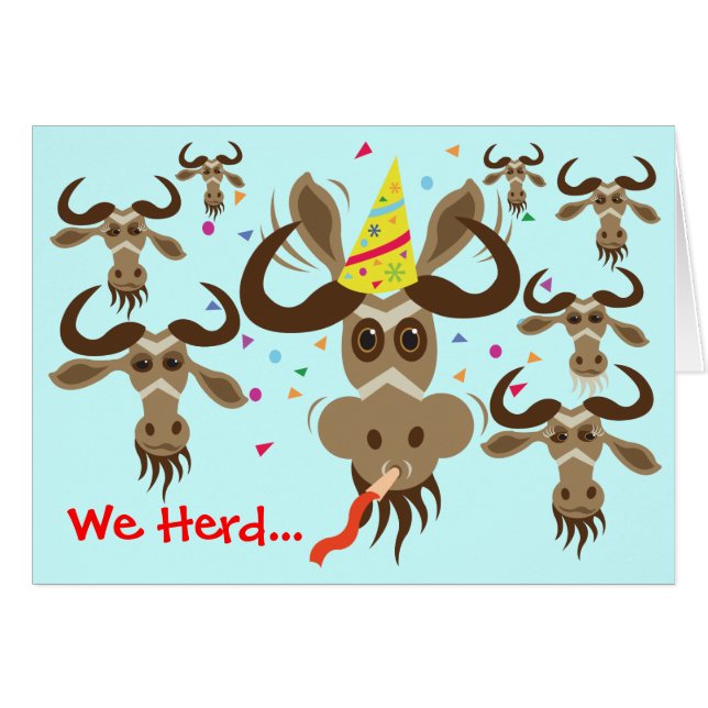 Cartão Algum Gnu Stuff_We ouviu… seus bons Gnus! (Frente Horizontal)