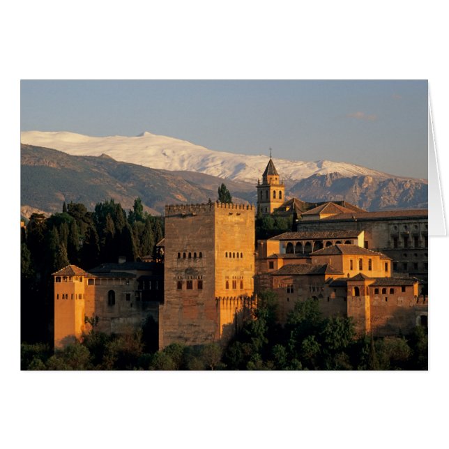 Cartão Alhambra; Granada; Andaslusia, Espanha, Serra (Frente Horizontal)