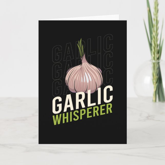 Cartão Alho-Whisperer-Alho-Vegetal Cook (Frente)