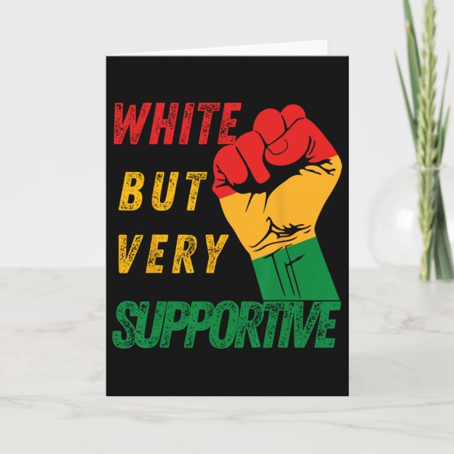 Cartão Aliado Branco Mas Apoiador Juneteenth História Neg (Frente)