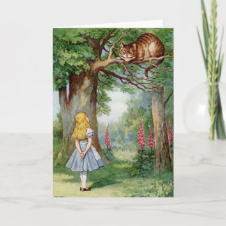 Cartão Alice and the Cheshire Cat