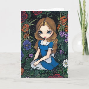 Cartão "Alice and the Flowers" Greeting Card