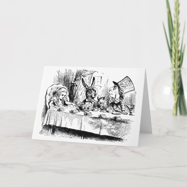 Cartão Alice at the Mad Tea Party (Frente)