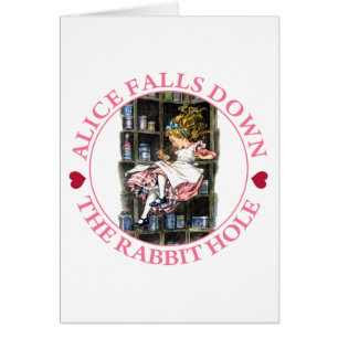 CARTÃO ALICE CAI PELO BURACO DE COELHO
