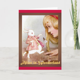 Cartão Alice e a carta branca do coelho