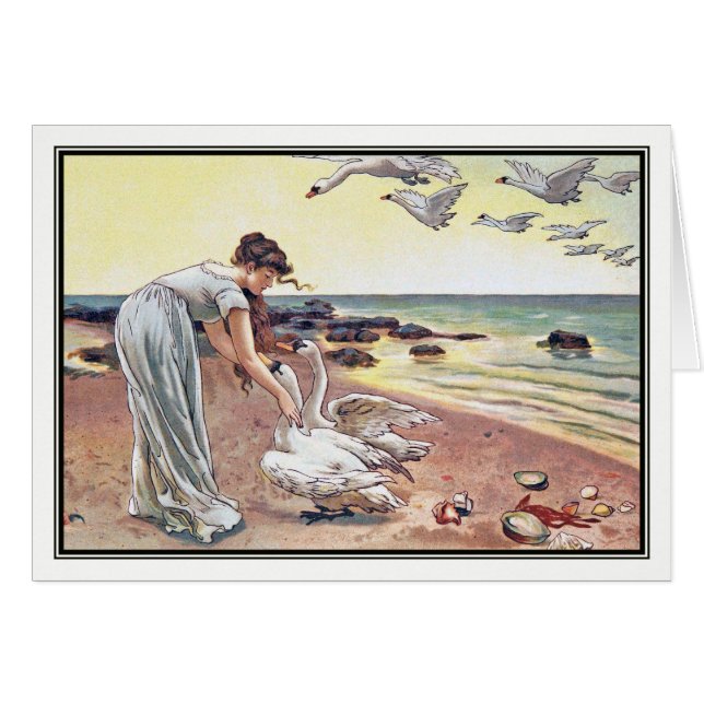 Cartão Alice Havers - as cisnes brancas (Frente Horizontal)