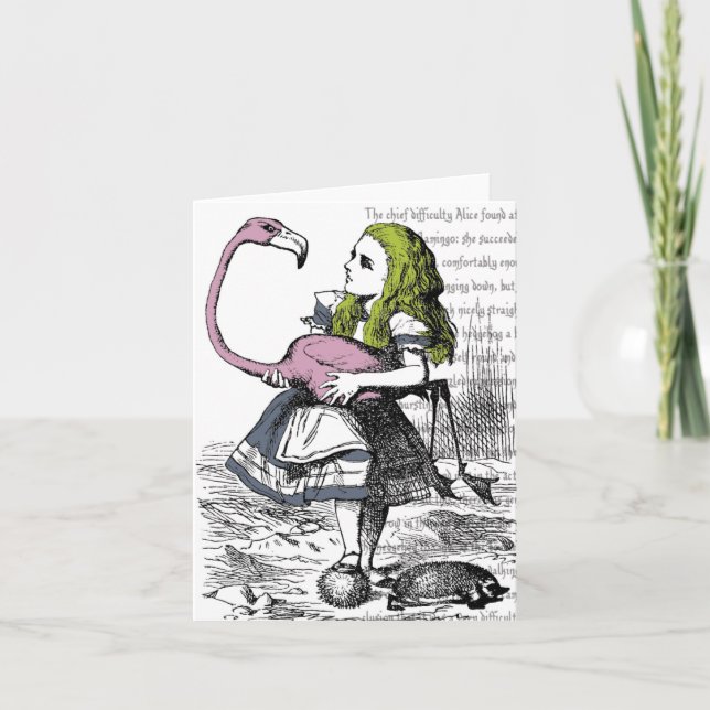 Cartão Alice in Wonderland (Frente)