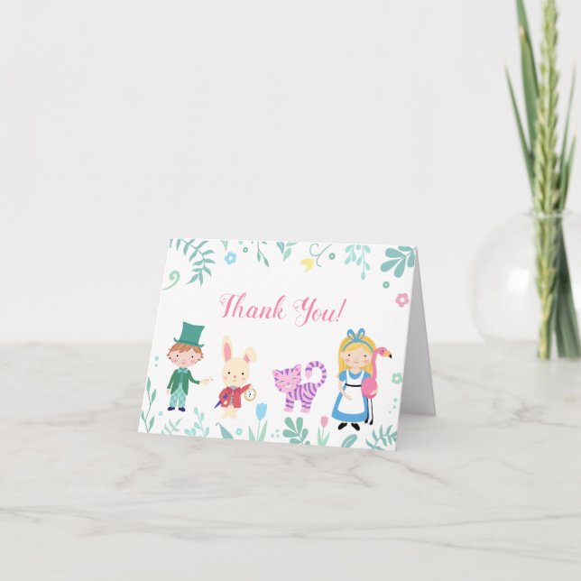 Cartão Alice in Wonderland Thank You Cards (Frente)