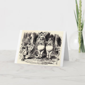 Cartão Alice in Wonderland: Twiddle Dee and Twiddle Dum