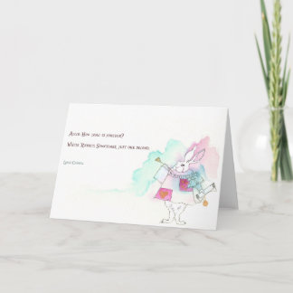 Cartão Alice in Wonderland - White Rabbit, Lewis Carroll