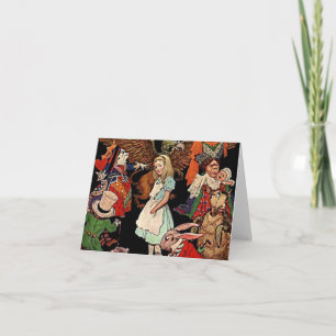 Cartão Alice in Wonderland with Friends Illustration