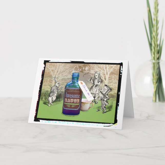 Cartão Alice in Wonderland's Awesome Sauce for Creativity (Frente)