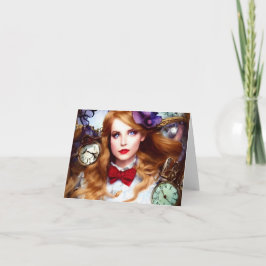 Cartão Alice Mantém o tempo que a IA gerou arte em todas