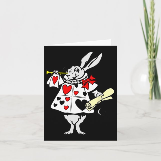 Cartão Alice No Coelho Da Páscoa No País Das Maravilhas J (Frente)