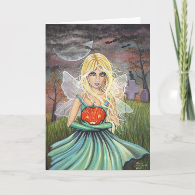 Cartão Alice no Halloween Fairy Card de Molly Harrison (Frente)