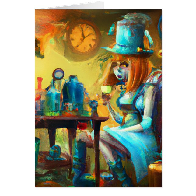 Cartão Alice no laboratório de alquimia (Frente)