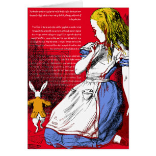 Cartão Alice no País das Maravilhas