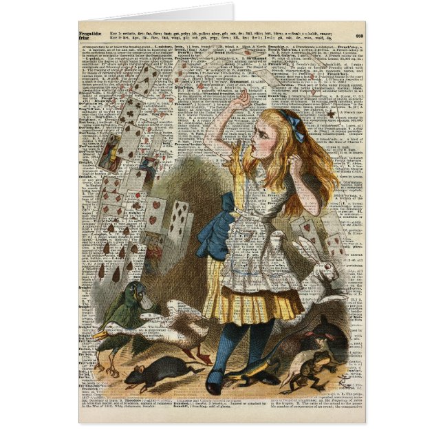 Cartão Alice no país das maravilhas (Frente)