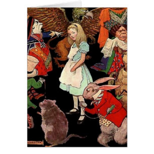 Cartão Alice no País das Maravilhas