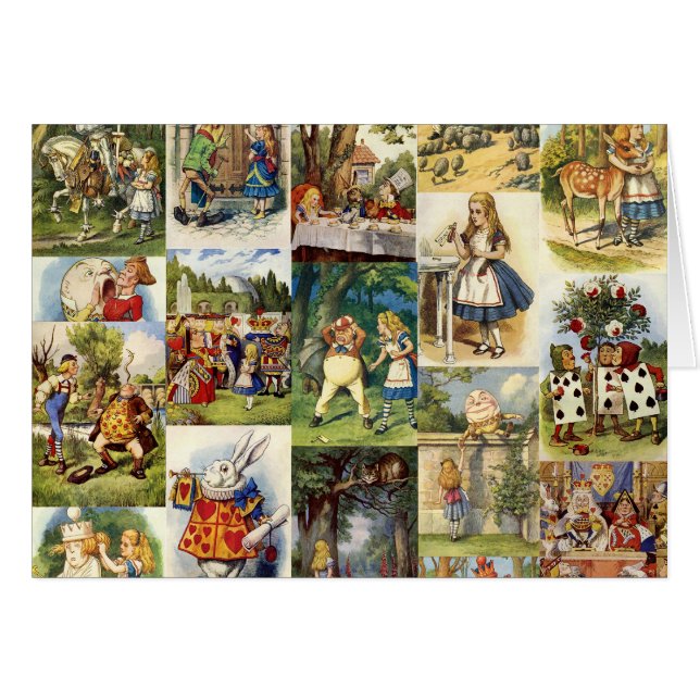 Cartão Alice no país das maravilhas (Frente Horizontal)