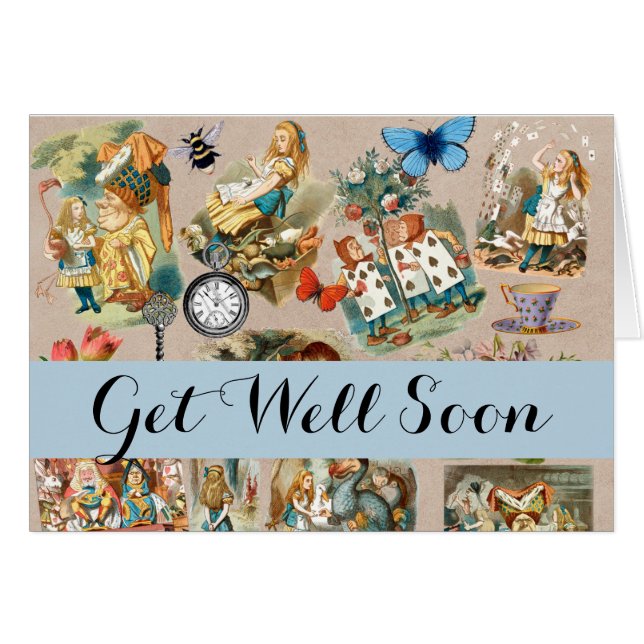 Cartão Alice no País das Maravilhas Cheshire Cat Caracter (Frente Horizontal)