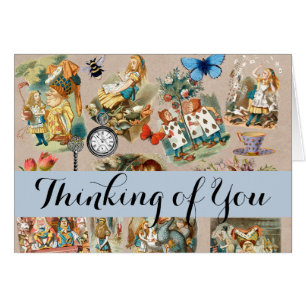 Cartão Alice no País das Maravilhas Cheshire Cat Caracter