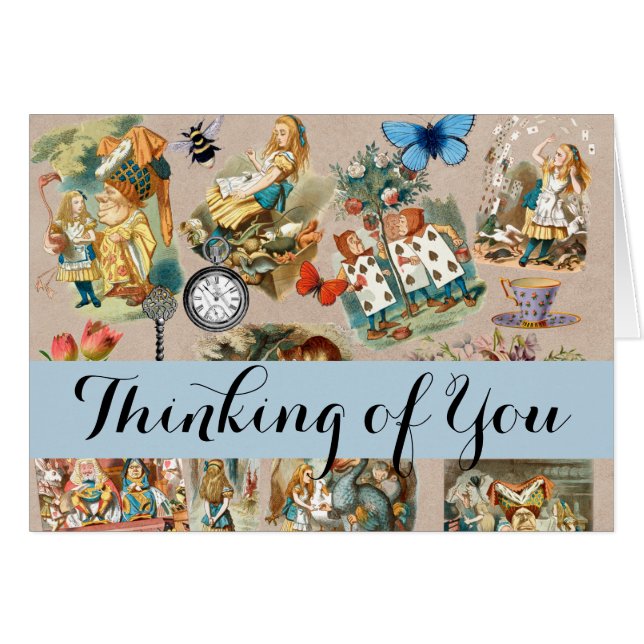 Cartão Alice no País das Maravilhas Cheshire Cat Caracter (Frente Horizontal)