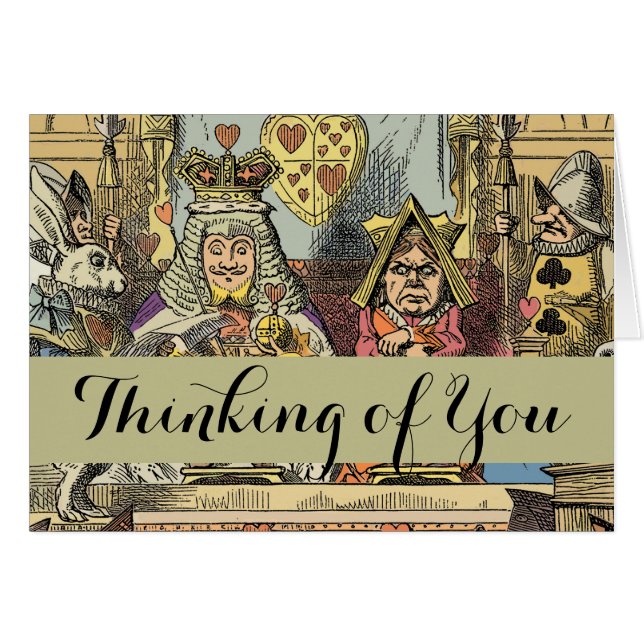 Cartão Alice no País das Maravilhas Cheshire Cat Caracter (Frente Horizontal)