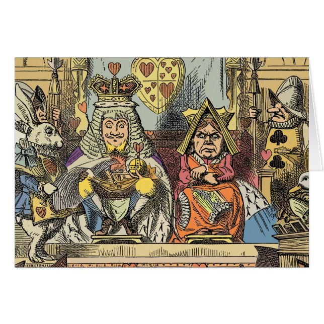 Cartão Alice no País das Maravilhas Cheshire Cat Caracter (Frente Horizontal)