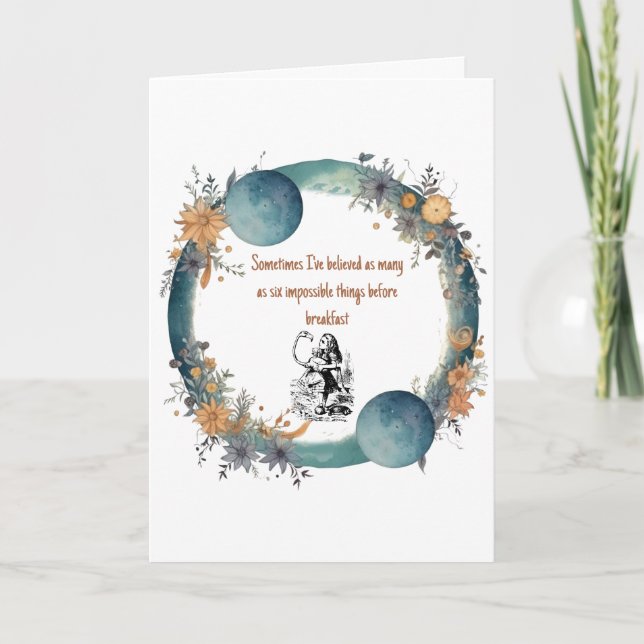 Cartão Alice no País das Maravilhas, Coisas Impossíveis A (Frente)