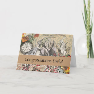 Cartão Alice no País das Maravilhas Cortina Bobagem