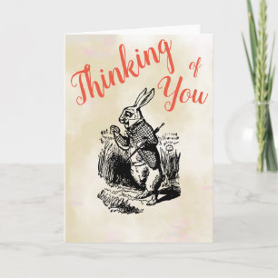 Cartão Alice no País das Maravilhas Pensando em Você