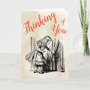 Cartão Alice no País das Maravilhas Pensando em Você Chav