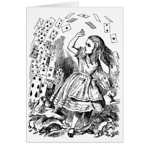 Cartão Alice no País das Maravilhas Vintage, Cartas de Ba