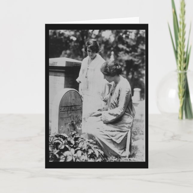 Cartão Alice Paul Anita Pollitzer que honra Susan B. (Frente)