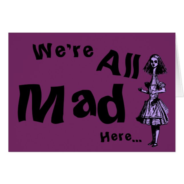 Cartão Alice Stretch no País das Maravilhas (Frente Horizontal)